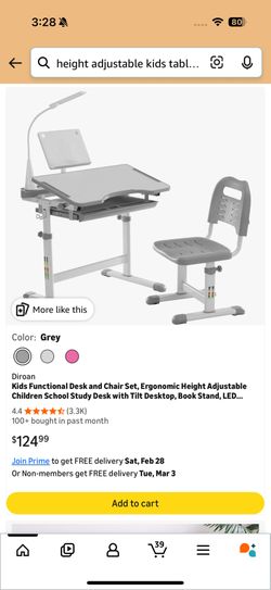 Kids functional desk and chair set-like New