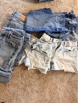 3 Jean shorts size 8 and 3 jeans size 8