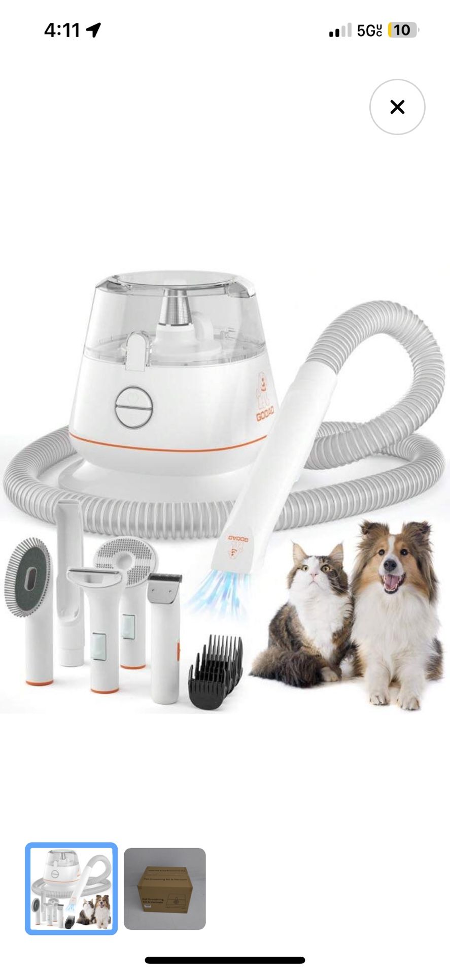 Pet Grooming Kit And Vacuum