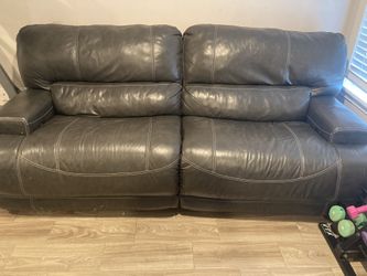 Ashley Leather Sofa Set 