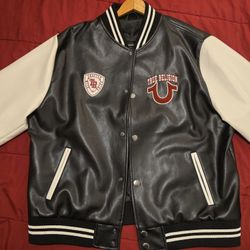 XL True Religion Letterman Jacket
