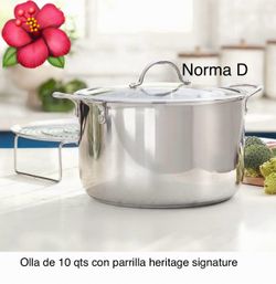 Olla de 10 qts con parrilla nueva en su caja 🌺 princess house 🌺