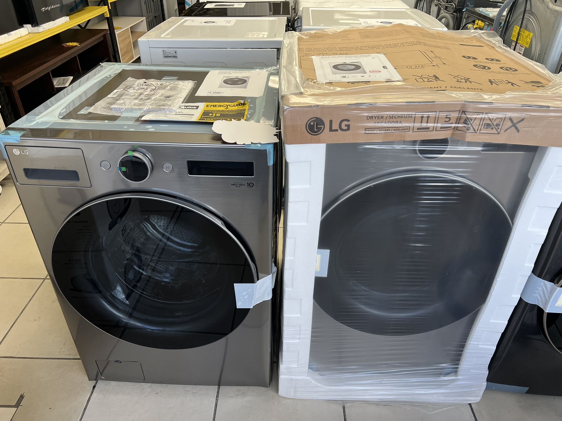 Lg washer and gas dryer set