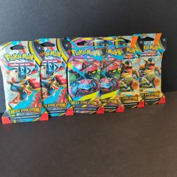 Pokemon Cards (6) Mega Evolution Sleeved Booster Packs-$70 For The Lot Of (6) Packs