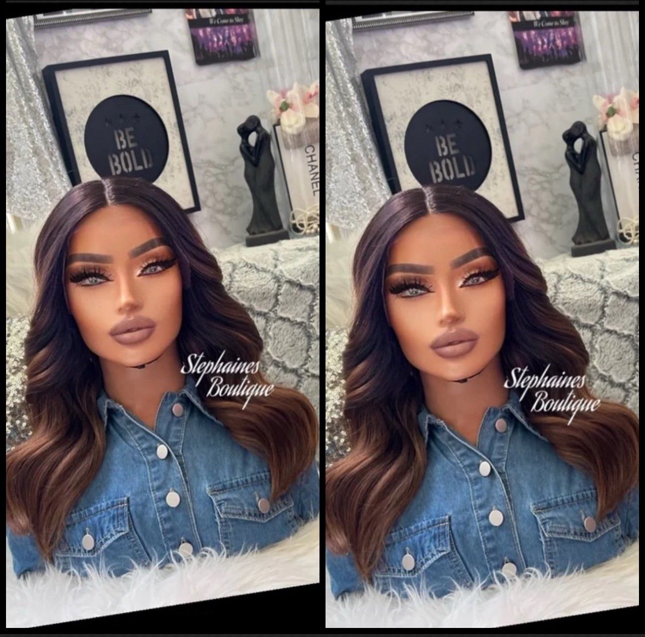 Human Hair Blended Lace Front Wig