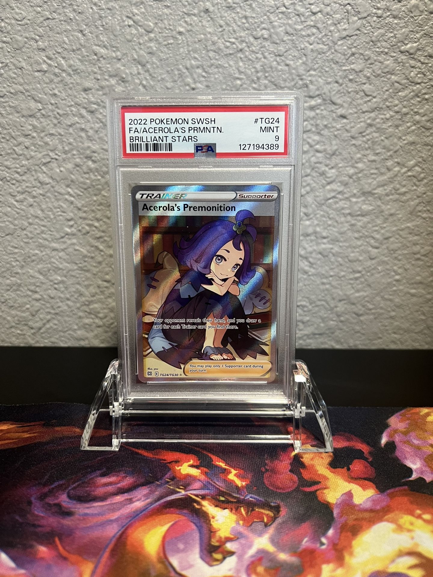 Pokemon Acerola’s Premonition #TG24 PSA 9