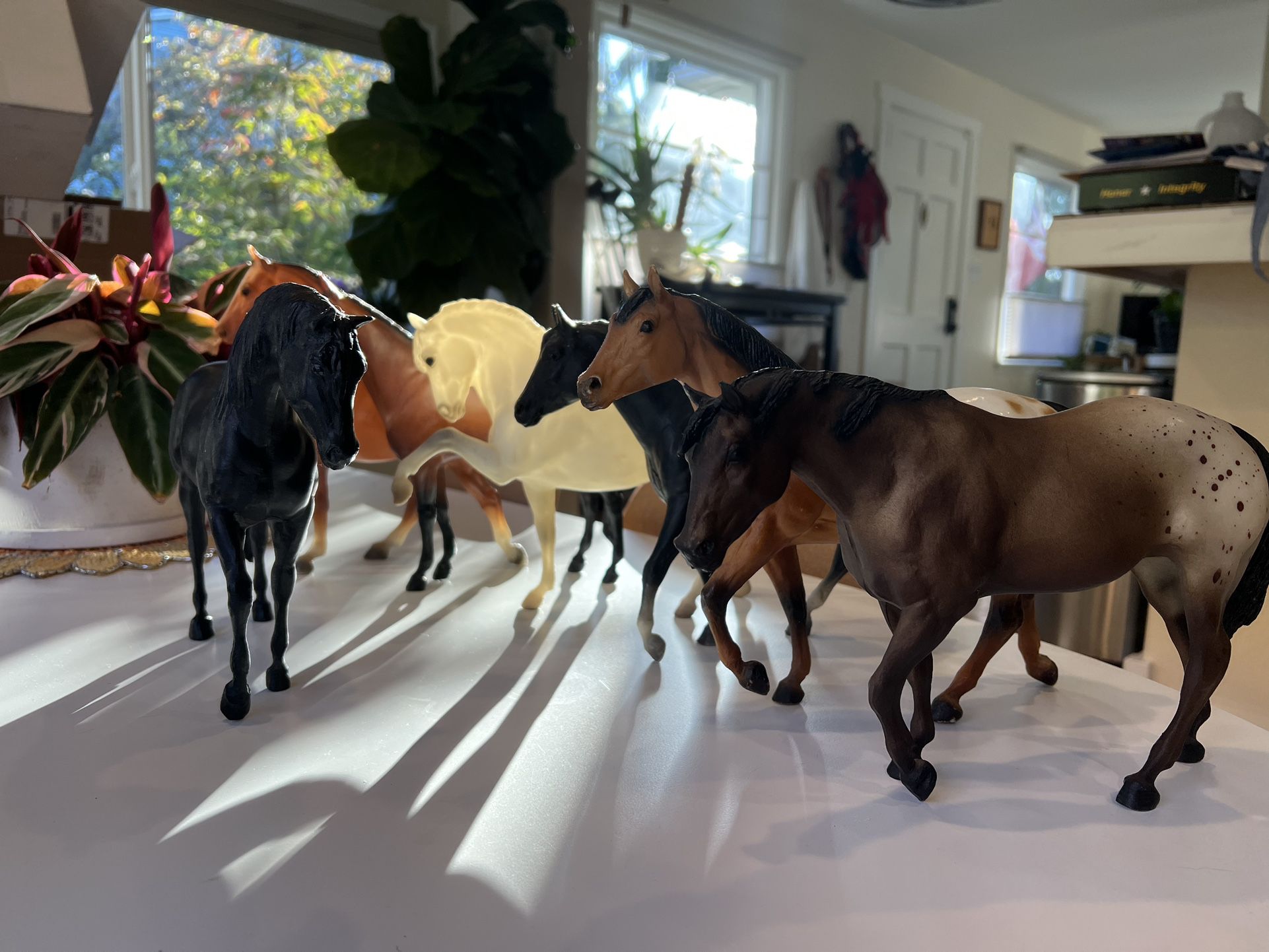 8 Breyer Horses. All made And Purchased In The Late 70s And  80s.