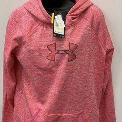 NWT Under Armour Loose Fit Women's Pink Hoodie Sweater Size M MSRP $59.99