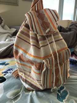 Authentic Mexican beach backpack