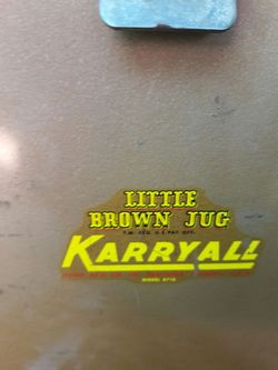 Vintage little brown jug cooler no rust comes with ice pick