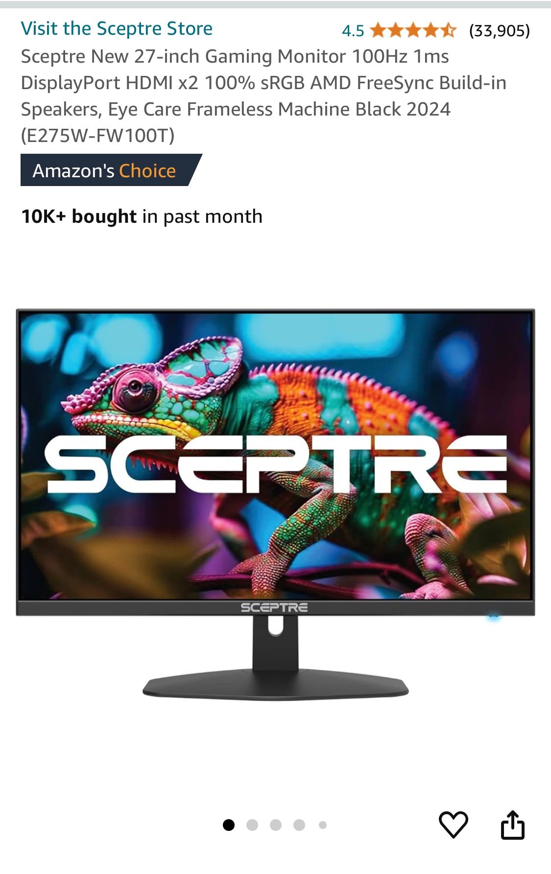 Gaming Monitor: Sceptre 27-inch