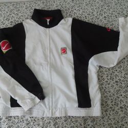 VTG 1994 Nike Challenge Court Agassi Tennis Windbreaker Track Jacket Mens S 90s