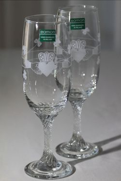 12 Irish Champagne Glasses