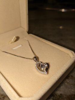 Silver 925 Ladies Heart Necklace