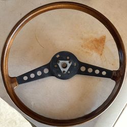 Fiat 124 Spider OEM Wood Steering Wheel