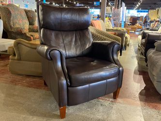Stylish Dark Roast Push Back Recliner Armchair