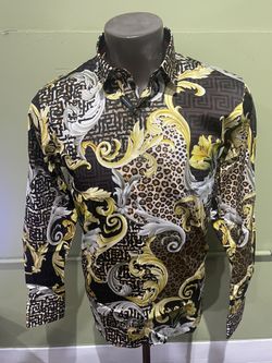 Barabas Shirt Button Front Coffee Slim Fit 