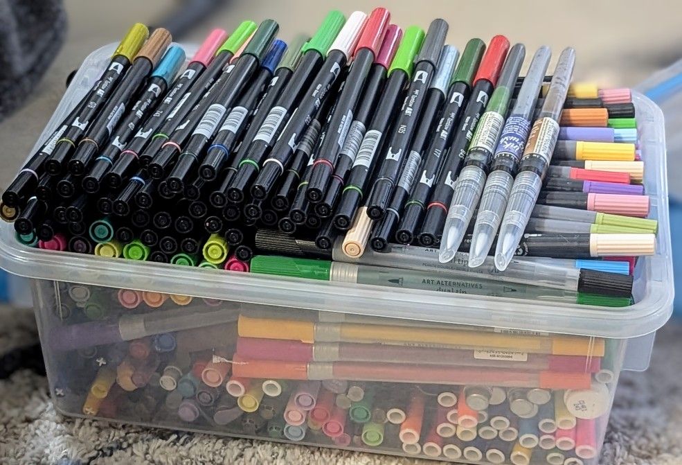 Variety Of Brand New, Artist Quality, Name Brand Brush Markers