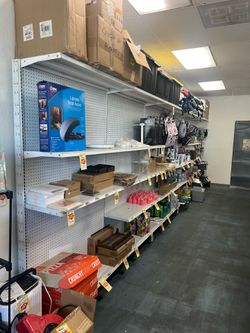 7 foot high wall gondolas shelves.