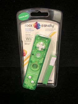 NIB Rock Candy AquaLime Remote Controller For Nintendo Wii/Wii U
