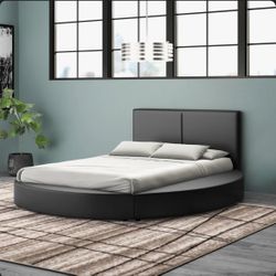 Lura Vegan Leather Platform Bed