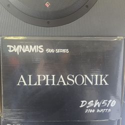 Alphasonik DSW510 Dynamis 500 Series Subwoofer. 