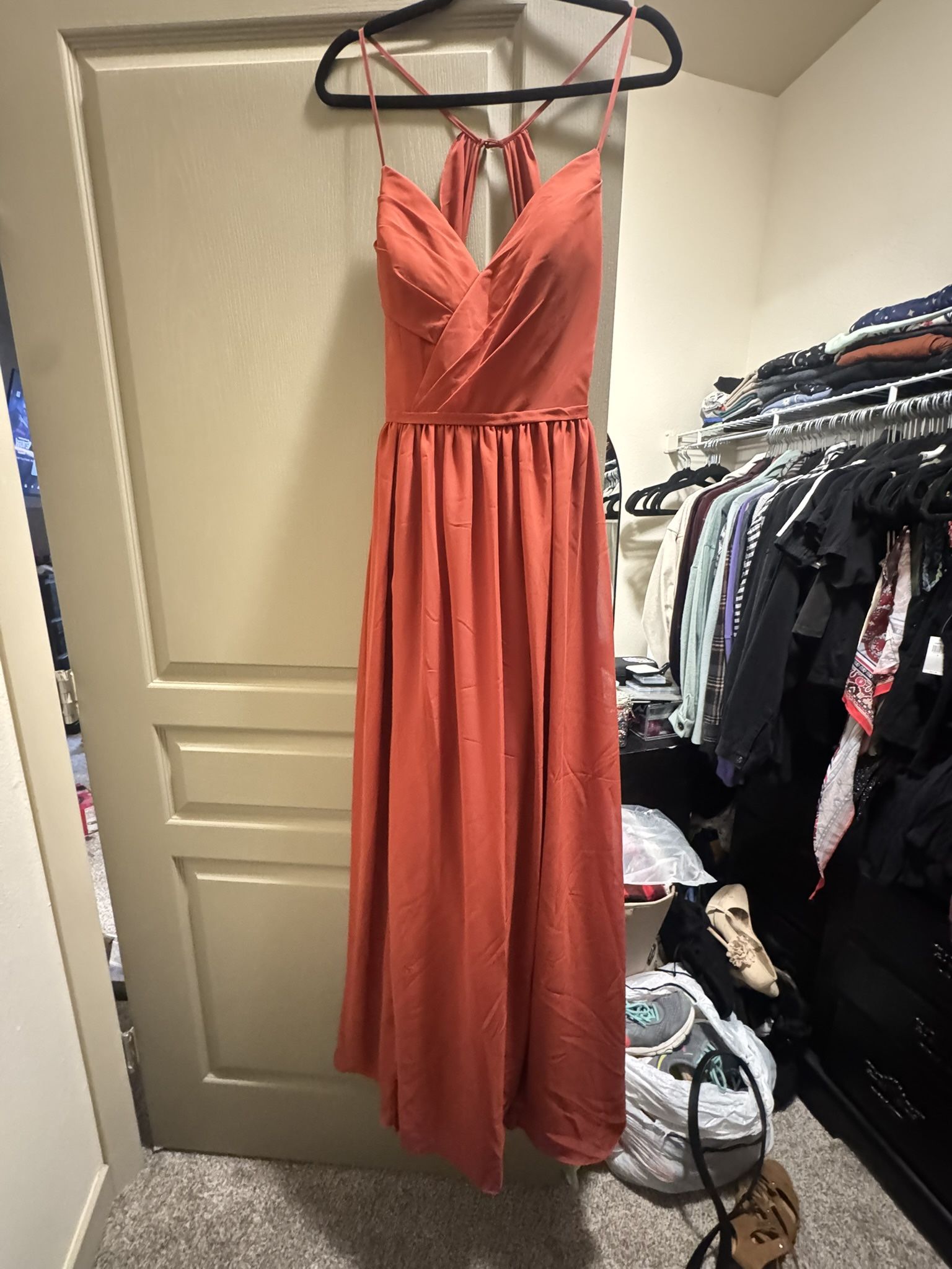Bridesmaids Dress - Burnt Orange 