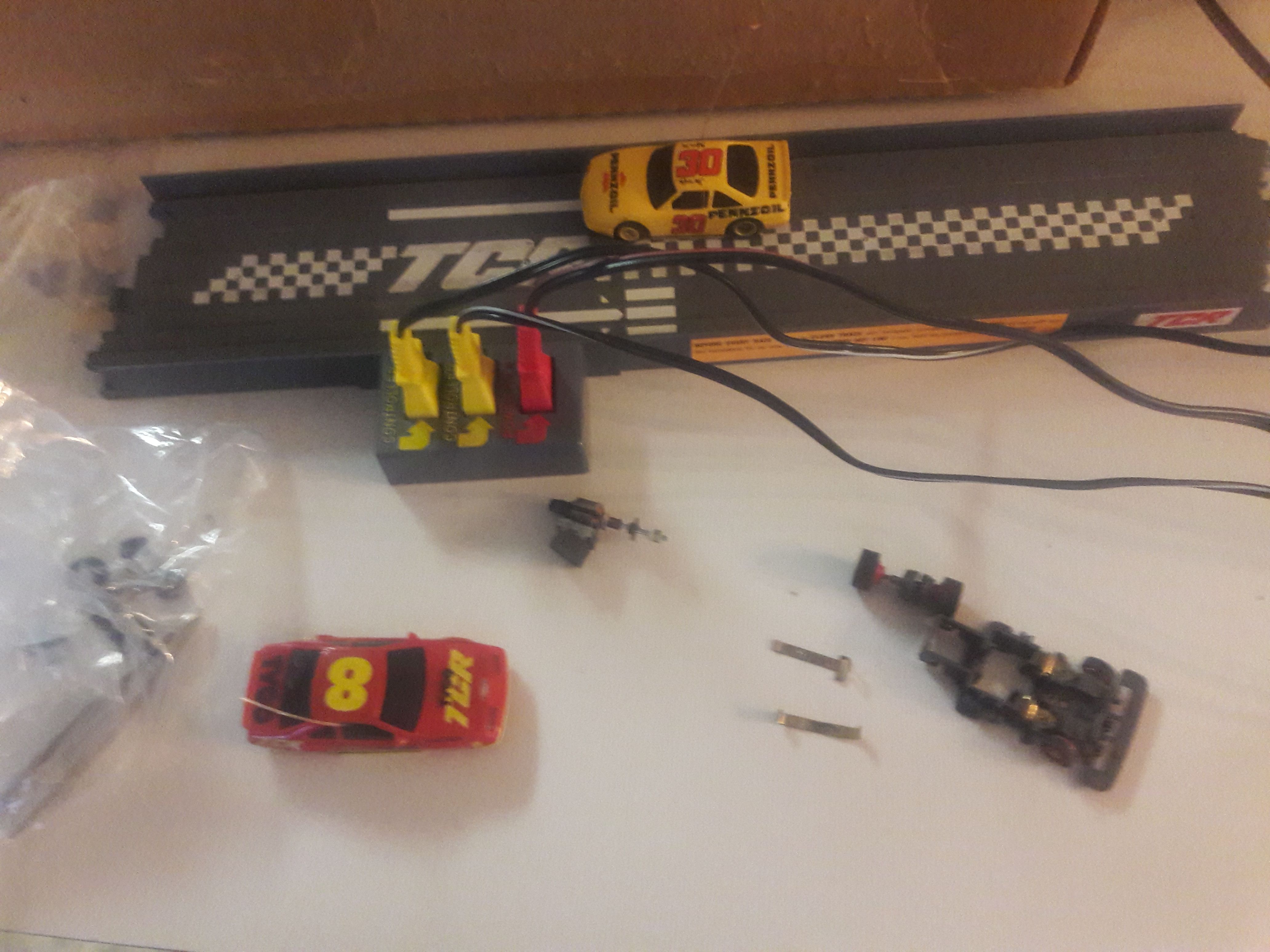 Slot cars,collectors,power supply and track
