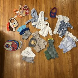 Newborn Baby Lot Outfit Sweaters Bibs Sleep Clothing Lion King 