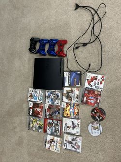 PlayStation three in perfect condition with lots of games and comes with its wires and chargers
