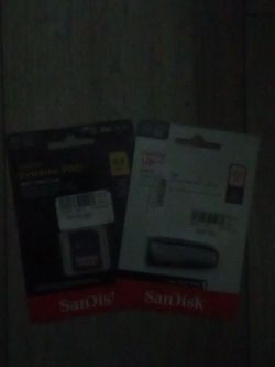 SanDisk ultra 512 gb and SanDisk extreme pro 64 gb