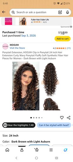 Clip in/ponytail hair extensions