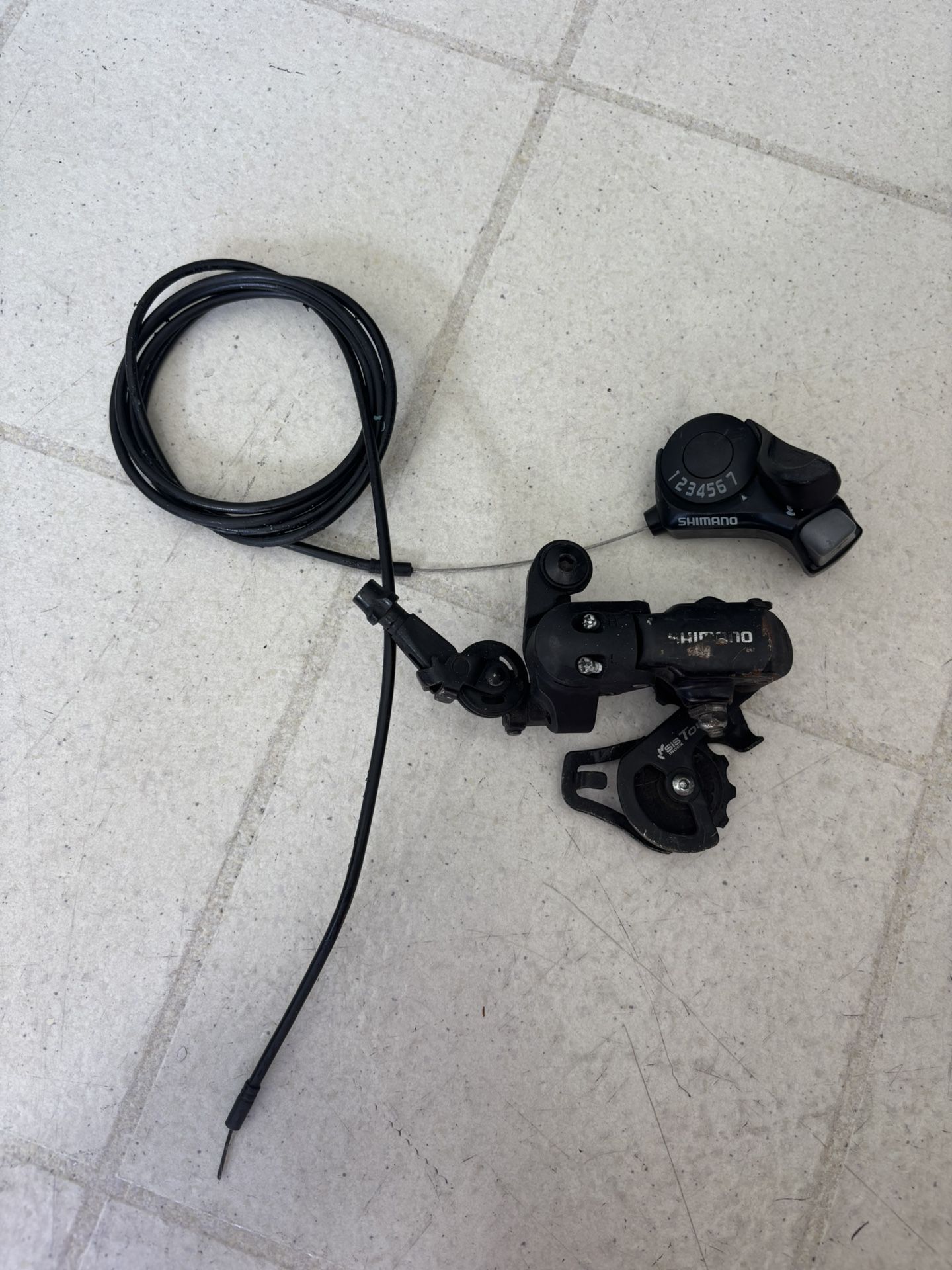 MTB, E-Bike Shimano Tourney 7 Speed Shifter and Rear Derailleur