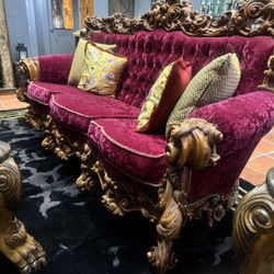 Luxurious Vintage Rococo Style 3-Piece Living Room Set - Immaculate Condition!