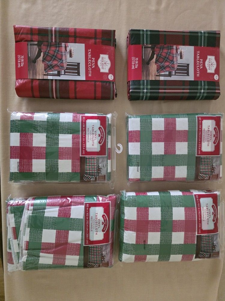Vinyl Peva Tablecloths, Christmas