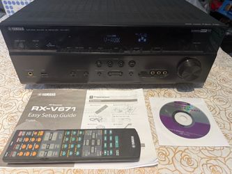 Yamaha RX-V671 7.1 Channel Network AV Receiver HDMI ARC w/ Remote Manual bundle