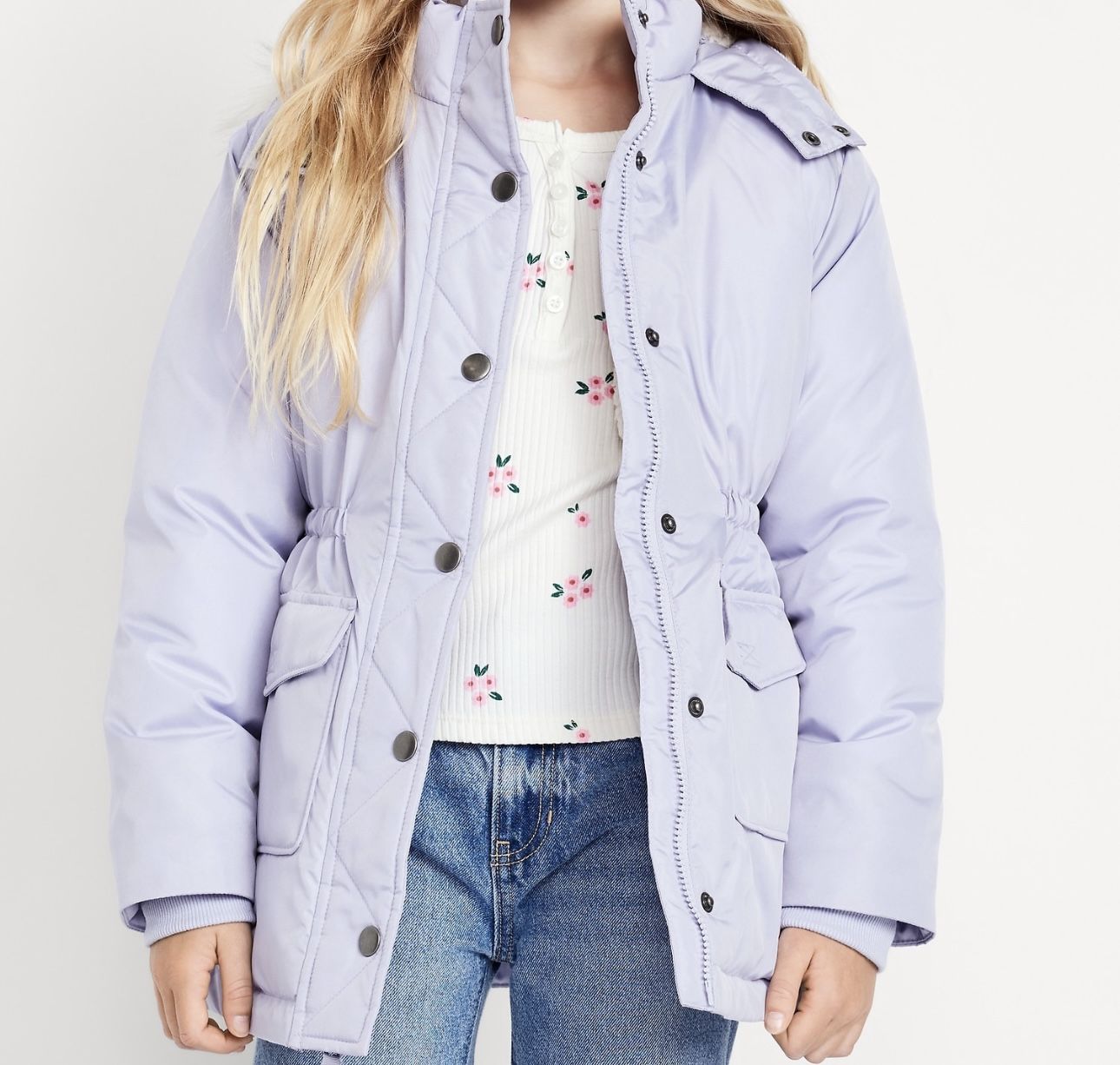 Water-Resistant Parka Jacket for Girls