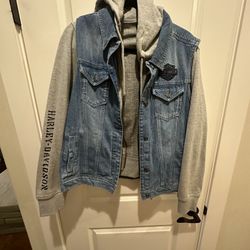 Harley Davidson Jean Jacket Hoodie