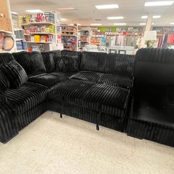 🛋️NEW!! Corduroy Sleeper Sectional Sofa STILL IN BOX 📦