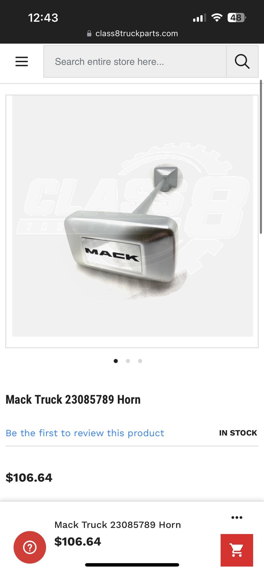 Mack air horns