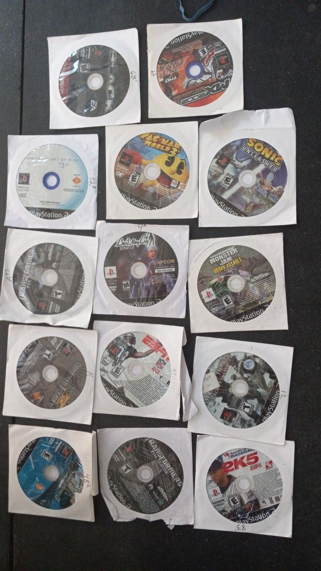 Ps2 Video Games $5 Each