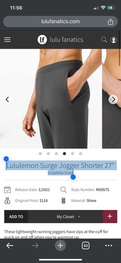 Surge jogger shorter 27 sale