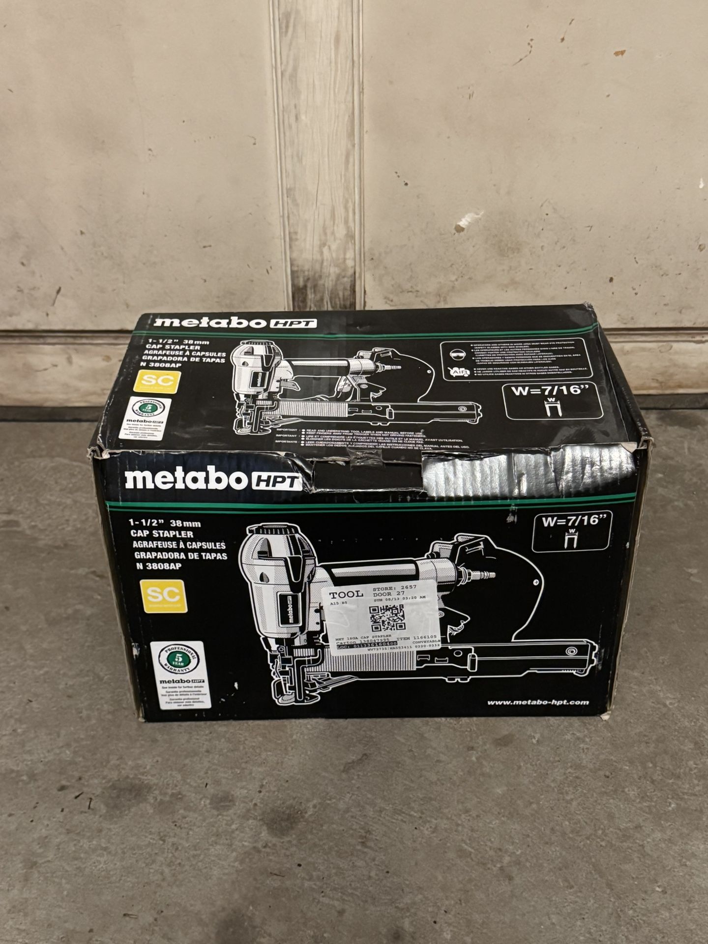 Metabo HPT 18-gauge 7/16 Medium Crown Cap Pneumatic Stapler