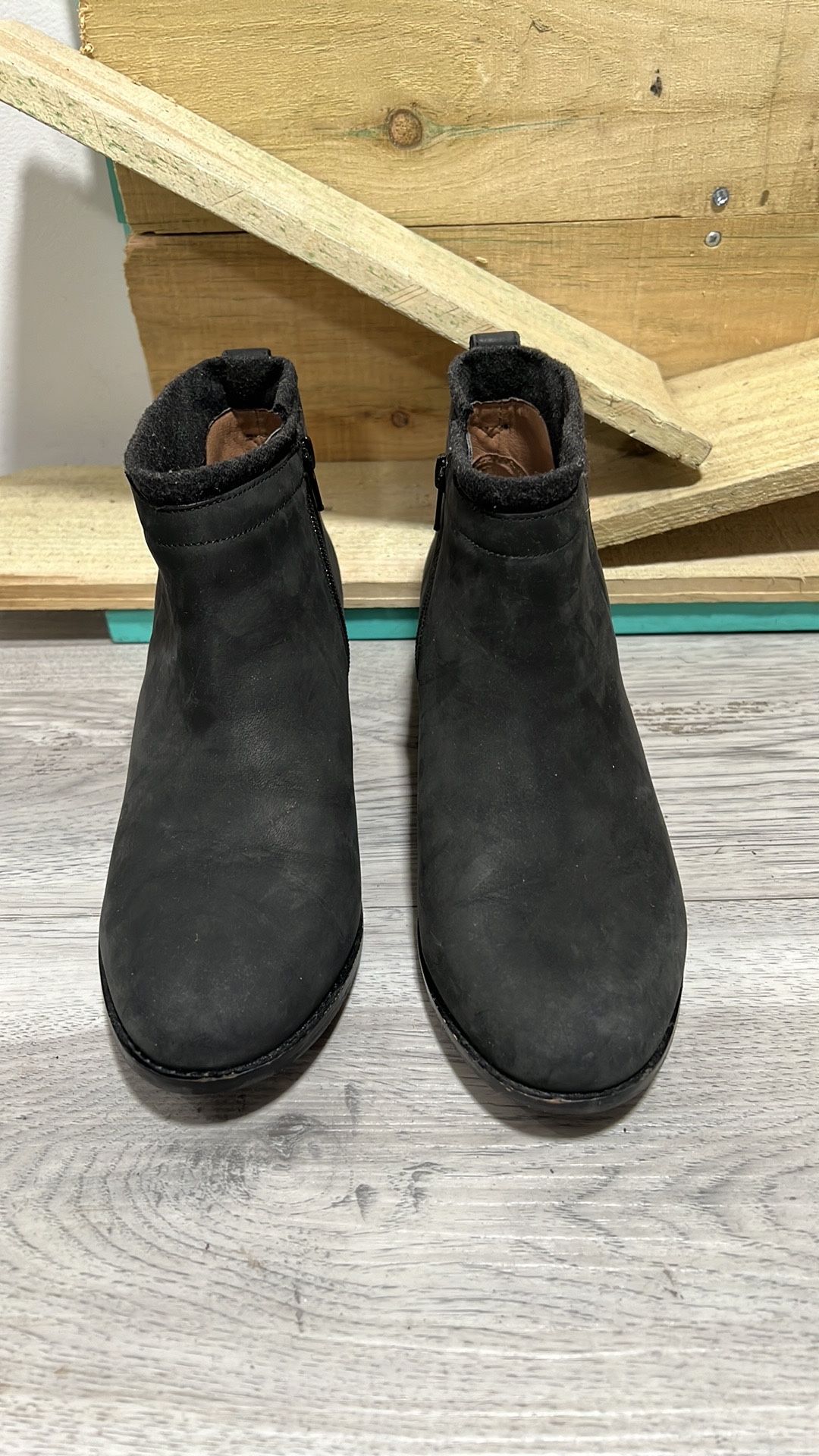 Vionic Womens Hope Joslyn Black Ankle Boots Size 9