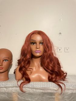 Auburn Lace Front Wavy Wig /with mannequins