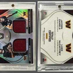 2024 Panini Totally Certified - Jayden Daniels & Luke McCaffrey - Dual Patch