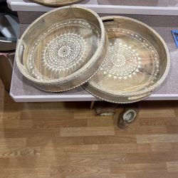 Decorative Round Table Trays