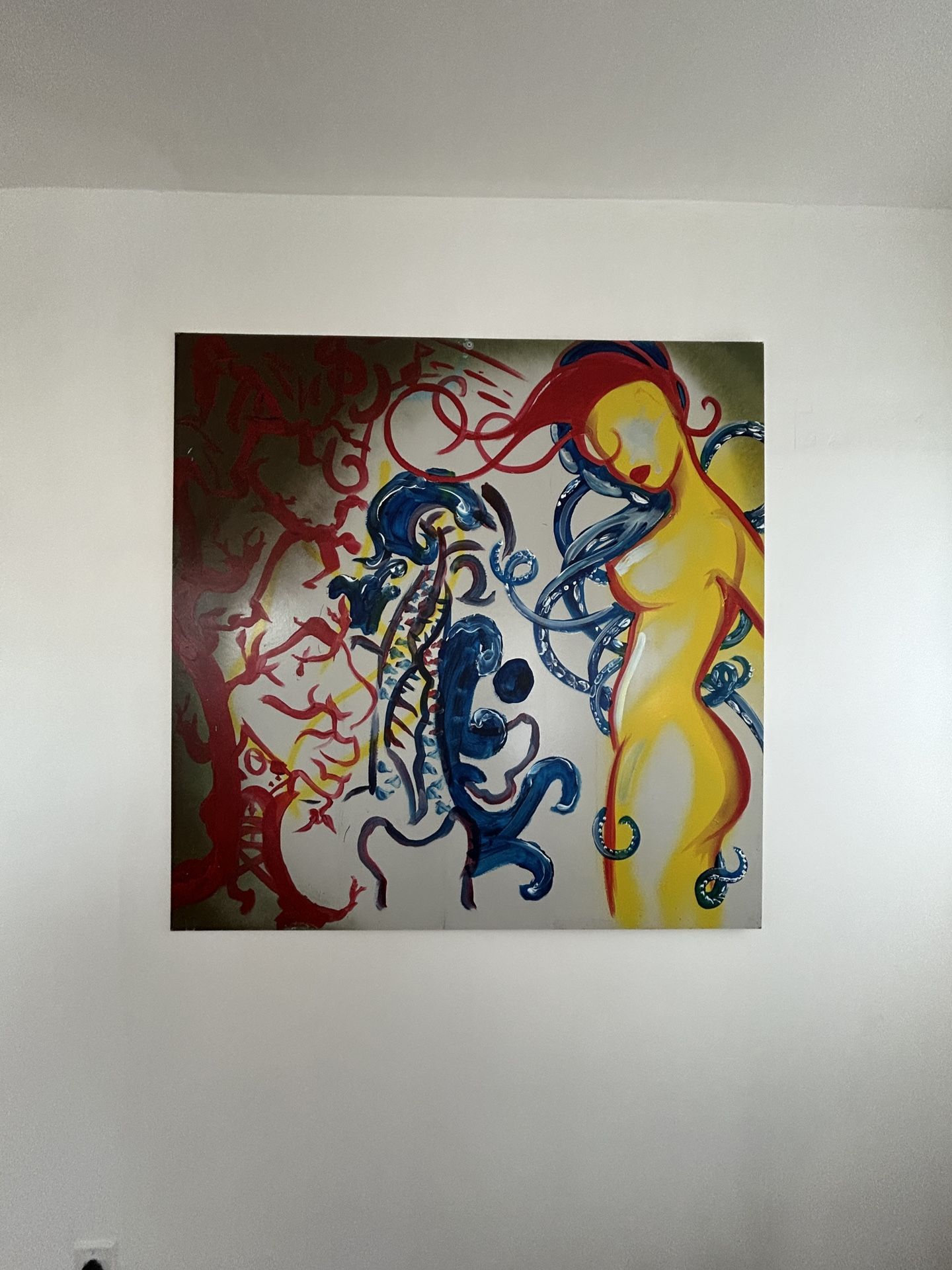 Wall Art Painting On Wood 48” x 48”