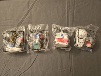 Carl's Jr Peanuts Christmas Toys 2002- Set of 4 - New In Bags