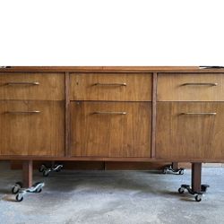 Jens Risom Mid Century Walnut Credenza
